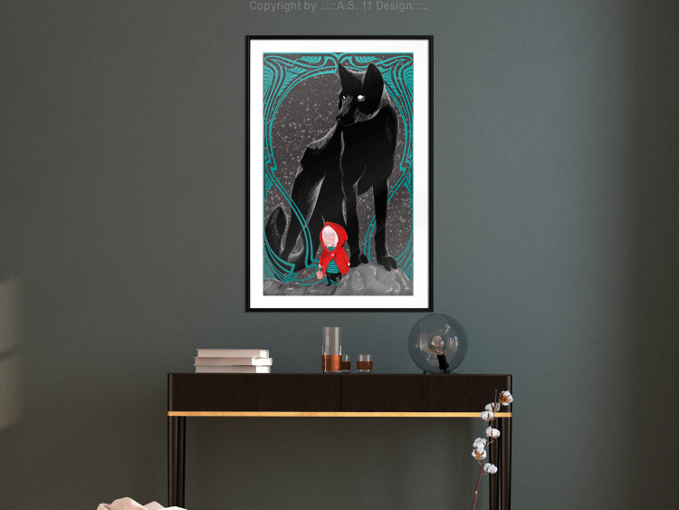 Wall Poster Little Red Riding Hood - fantasy with a girl in a cloak and a wolf in the background 118701 additionalImage 14