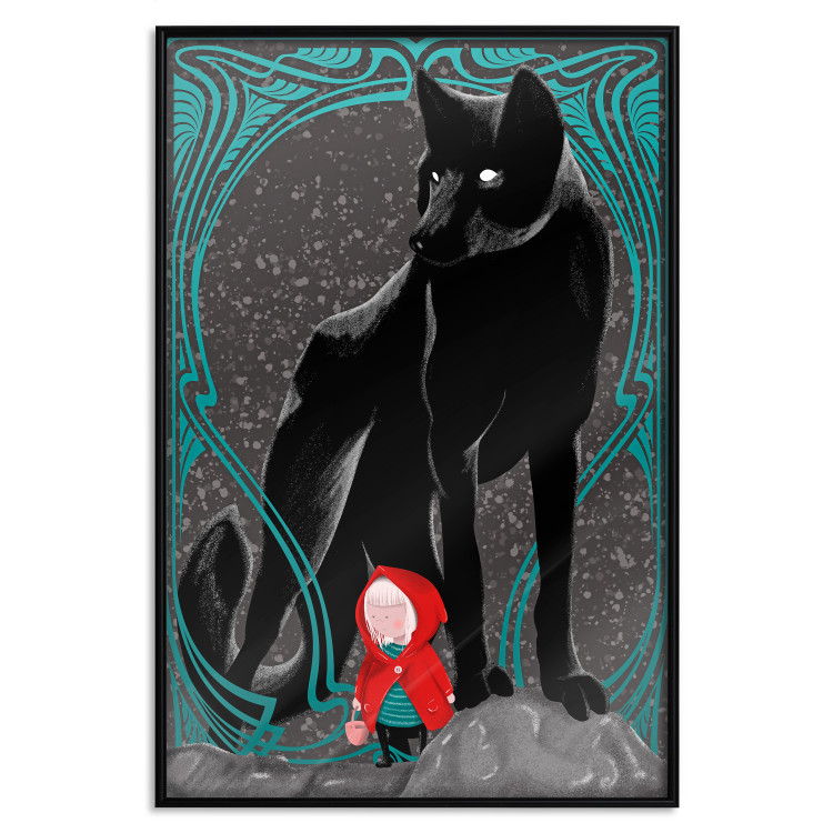 Wall Poster Little Red Riding Hood - fantasy with a girl in a cloak and a wolf in the background 118701 additionalImage 20