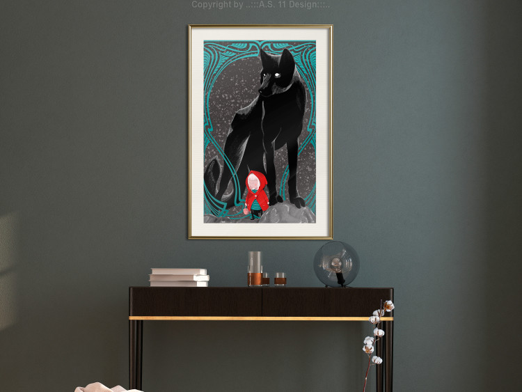 Wall Poster Little Red Riding Hood - fantasy with a girl in a cloak and a wolf in the background 118701 additionalImage 23