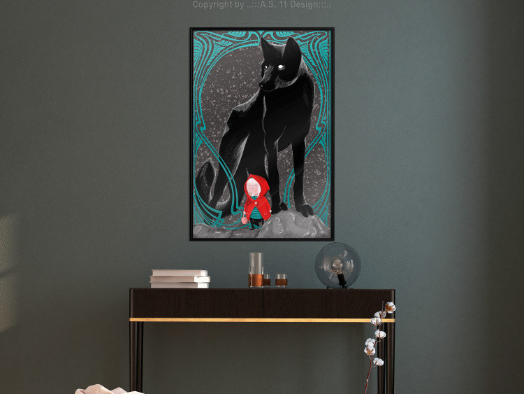 Wall Poster Little Red Riding Hood - fantasy with a girl in a cloak and a wolf in the background 118701 additionalImage 6