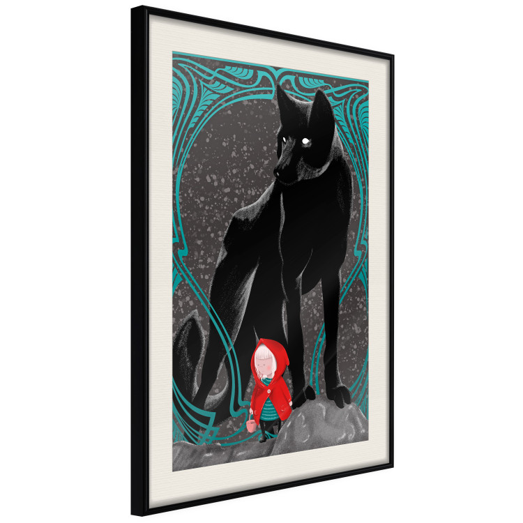 Wall Poster Little Red Riding Hood - fantasy with a girl in a cloak and a wolf in the background 118701 additionalImage 3
