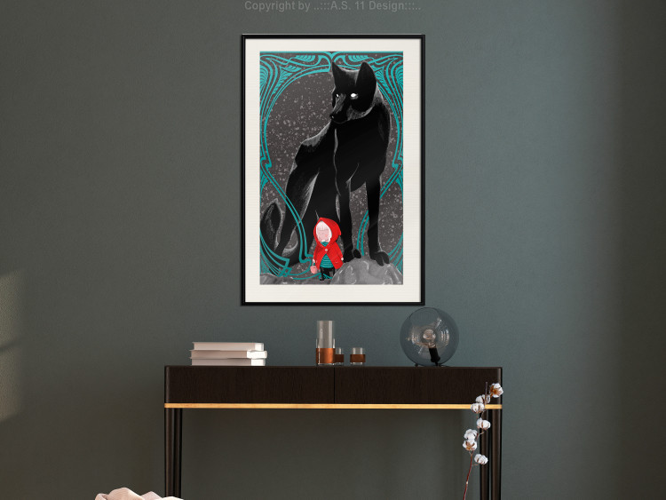 Wall Poster Little Red Riding Hood - fantasy with a girl in a cloak and a wolf in the background 118701 additionalImage 21
