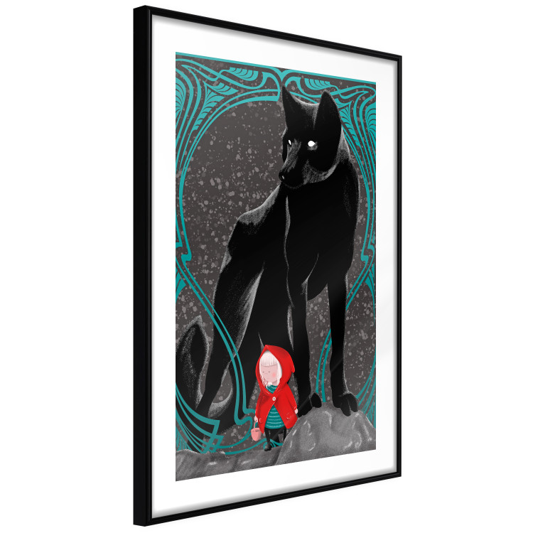 Wall Poster Little Red Riding Hood - fantasy with a girl in a cloak and a wolf in the background 118701 additionalImage 12