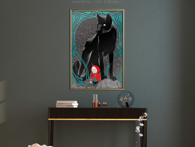 Wall Poster Little Red Riding Hood - fantasy with a girl in a cloak and a wolf in the background 118701 additionalImage 5
