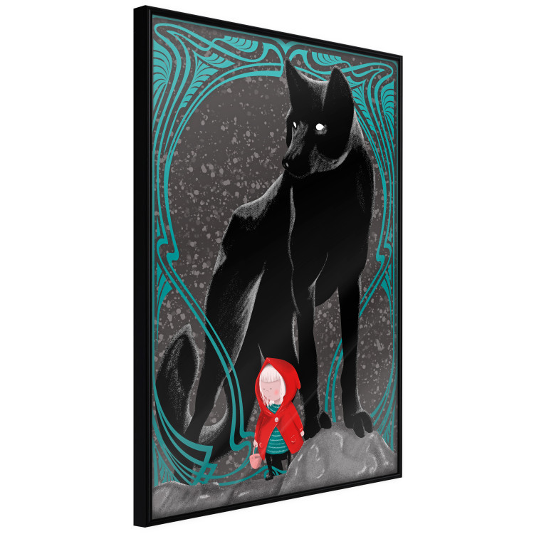 Wall Poster Little Red Riding Hood - fantasy with a girl in a cloak and a wolf in the background 118701 additionalImage 11