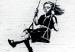 Wall Poster Park-ing - Banksy-style mural with a girl on a swing and text 119201 additionalThumb 8
