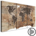 Canvas Art Print World Map: Wooden Mosaic (3 Parts) 122201 additionalThumb 6