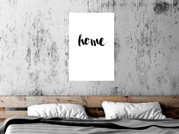 Wall Poster Home and Dot - artistic English text on a white background 122901 additionalImage 23
