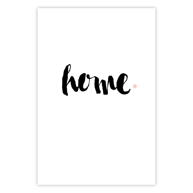 Wall Poster Home and Dot - artistic English text on a white background 122901