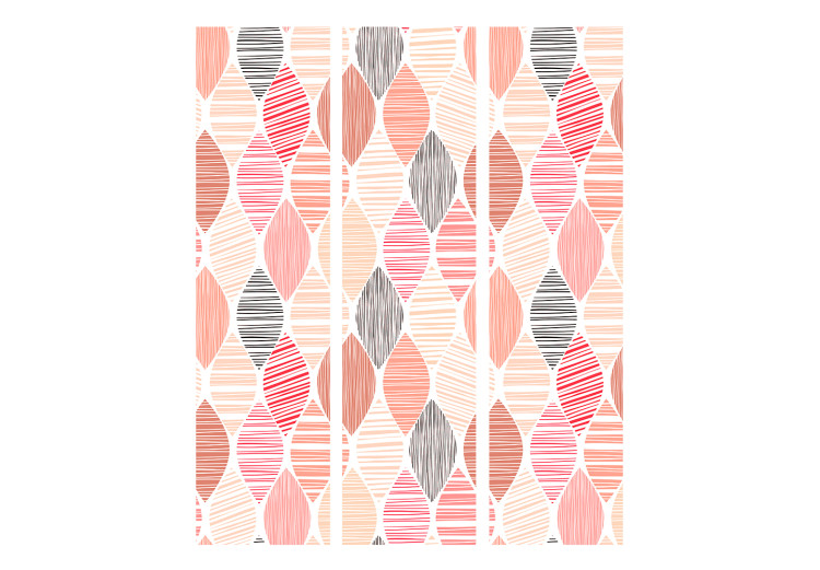 Room Divider Spring Leaves - striped geometric shapes in pastel colors 123001 additionalImage 3