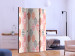 Room Divider Spring Leaves - striped geometric shapes in pastel colors 123001 additionalThumb 2