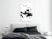 Canvas Art Print Blots on the wall - black and white minimalist graphics with a pattern 123501 additionalThumb 3