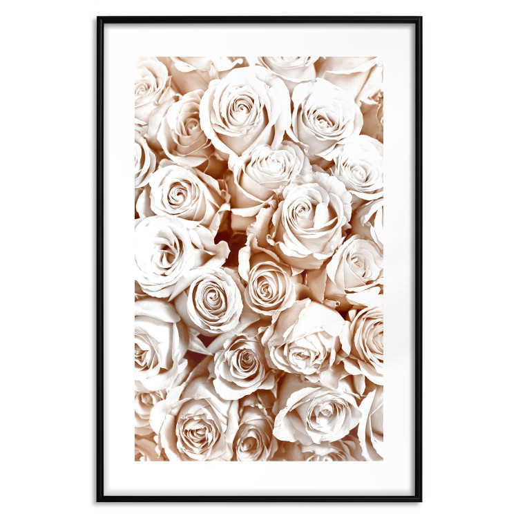 Wall Poster Rose Garden - landscape of field of rose flowers in delicate pink shade 123901 additionalImage 17