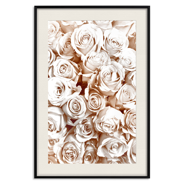 Wall Poster Rose Garden - landscape of field of rose flowers in delicate pink shade 123901 additionalImage 18