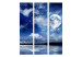 Folding Screen Magical Night (3-piece) - seascape in the glow of stars and moon 124201 additionalThumb 3