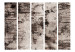 Room Separator Burnt Wood II (5-piece) - gray retro-style composition 124301 additionalThumb 3