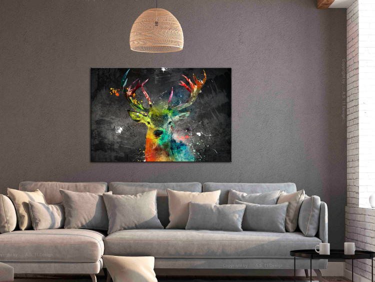 Canvas Rainbow Deer (1 Part) Wide 126901 additionalImage 3