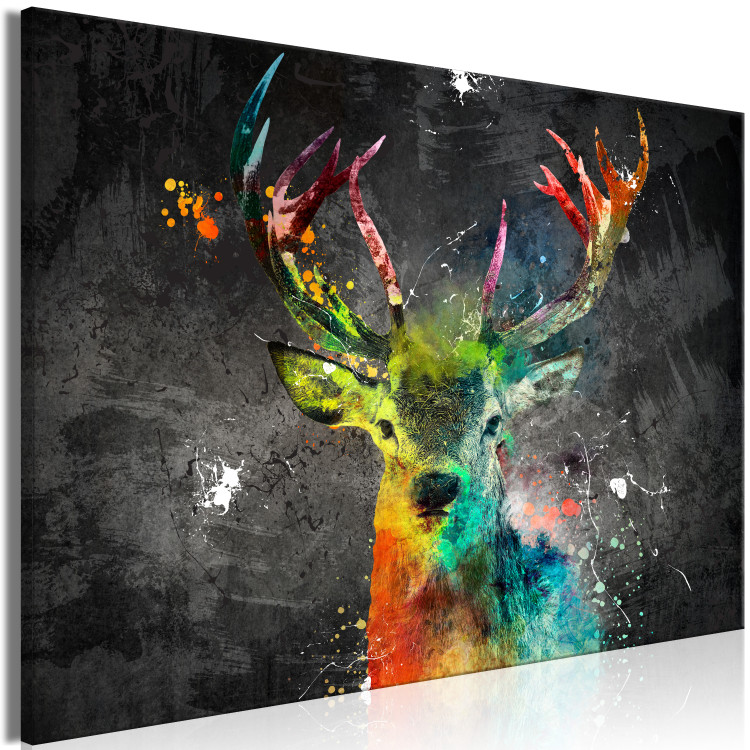 Canvas Rainbow Deer (1 Part) Wide 126901 additionalImage 2