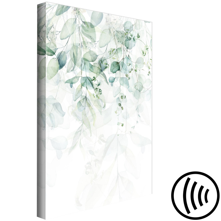 Canvas Print Gentle Touch of Nature (1-part) vertical - landscape of green leaves 127801 additionalImage 6