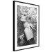 Poster Silver Princess - portrait of woman with flowers on abstract background 127901 additionalThumb 8