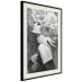Poster Silver Princess - portrait of woman with flowers on abstract background 127901 additionalThumb 2