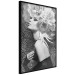 Poster Silver Princess - portrait of woman with flowers on abstract background 127901 additionalThumb 11