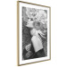 Poster Silver Princess - portrait of woman with flowers on abstract background 127901 additionalThumb 7