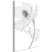 Canvas Print Sketched flower - black and white plant contours in line art style 128401 additionalThumb 2