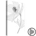 Canvas Print Sketched flower - black and white plant contours in line art style 128401 additionalThumb 6