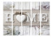 Room Separator Cozy Home (5-piece) - English text on a wooden background 128801 additionalThumb 3