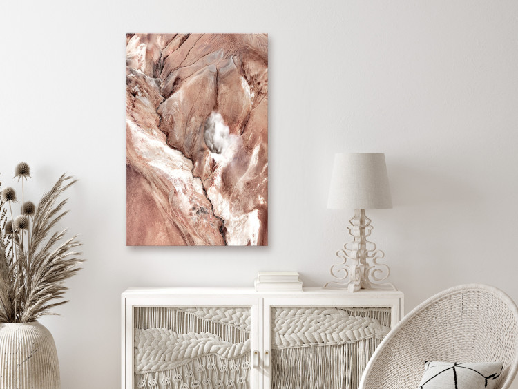 Canvas Meanders (1-part) vertical - abstract river landscape among rocks 129501 additionalImage 3