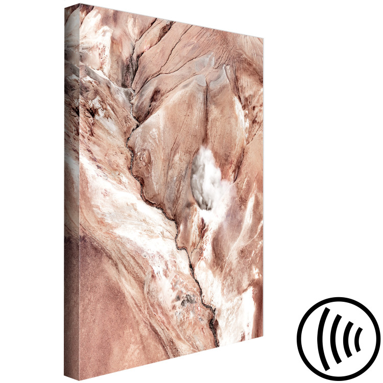 Canvas Meanders (1-part) vertical - abstract river landscape among rocks 129501 additionalImage 6