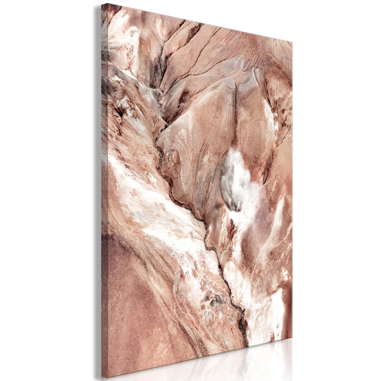 Canvas Meanders (1-part) vertical - abstract river landscape among rocks 129501 additionalImage 2
