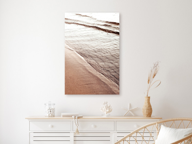 Canvas Art Print September Rhythm (1-piece) Vertical - sepia beach landscape 129701 additionalImage 3