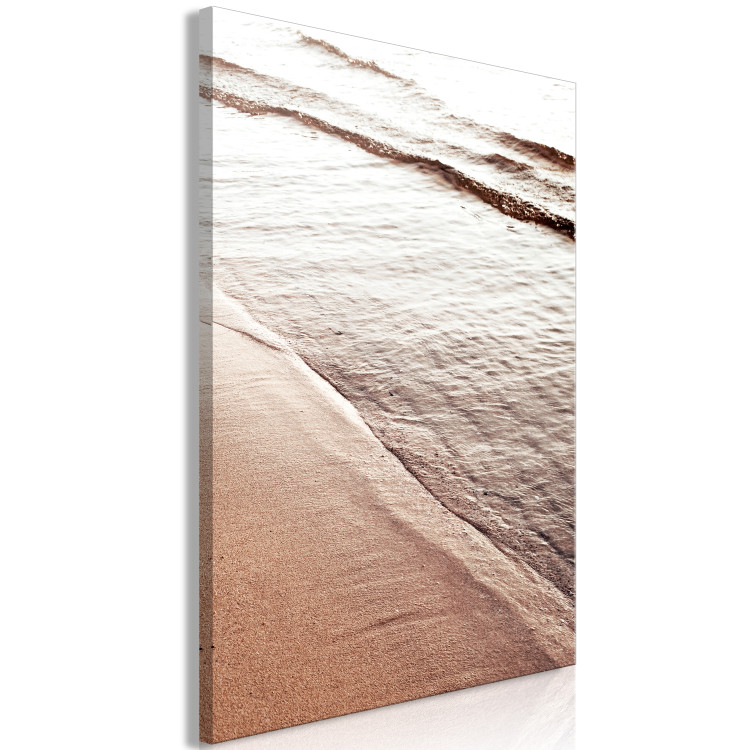 Canvas Art Print September Rhythm (1-piece) Vertical - sepia beach landscape 129701 additionalImage 2