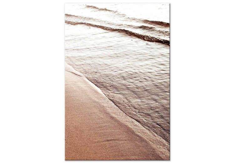 Canvas Art Print September Rhythm (1-piece) Vertical - sepia beach landscape 129701