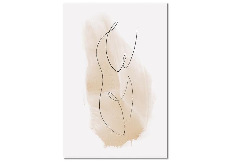Canvas Art Print Ariadne's Thread (1-piece) Vertical - abstract silhouette of a woman 130801