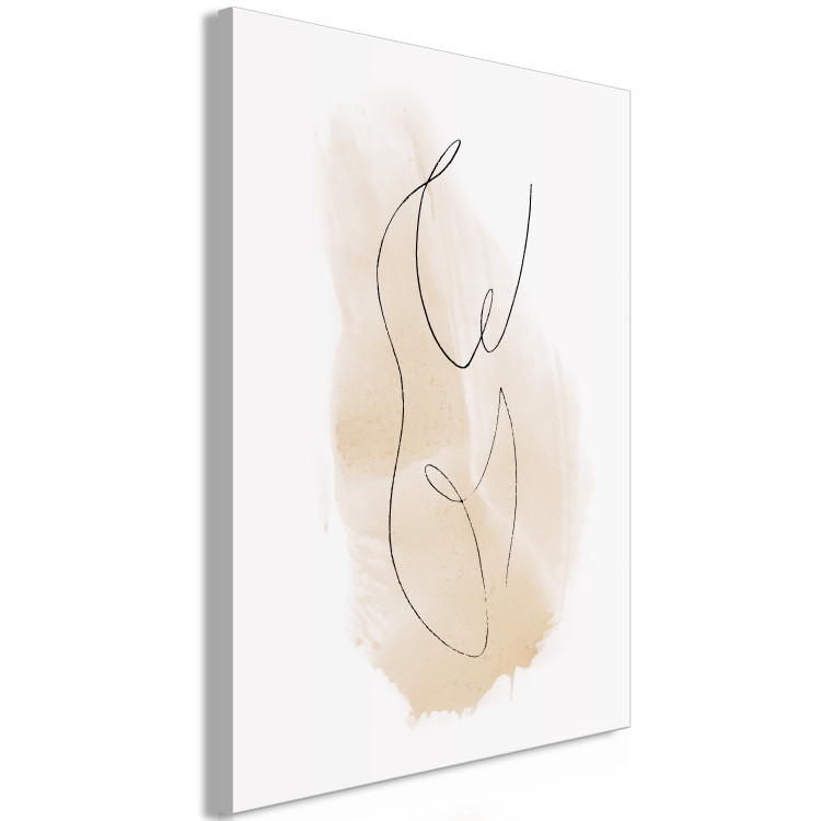 Canvas Art Print Ariadne's Thread (1-piece) Vertical - abstract silhouette of a woman 130801 additionalImage 2