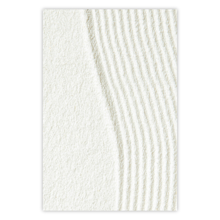 Wall Poster Harmony in Nature - composition of white sand arranged in smooth waves 131801