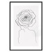 Poster Reversed Glance - black line art of a woman with flowers in her hair 132201 additionalThumb 20