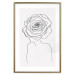 Poster Reversed Glance - black line art of a woman with flowers in her hair 132201 additionalThumb 26