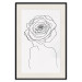 Poster Reversed Glance - black line art of a woman with flowers in her hair 132201 additionalThumb 25