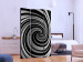 Room Separator Black and white swirl (3-piece) - black and white abstract swirl 132701 additionalThumb 2