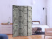 Room Divider Platinum Cubes (3-piece) - gray geometric pattern on concrete 132901 additionalThumb 2