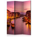 Room Separator City of Lovers - Venice at Night (3-piece) - river and architecture 133101
