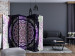 Room Divider Screen Round Stained Glass (Purple) II (5-piece) - background in ethnic ornaments 133401 additionalThumb 4