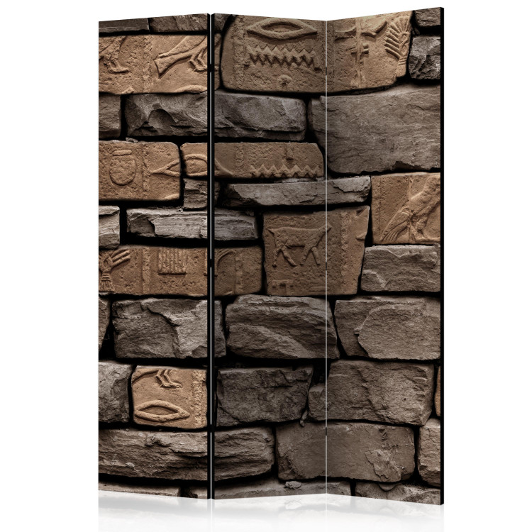 Room Divider Egyptian Stone - wall texture with stone bricks and carvings 133601