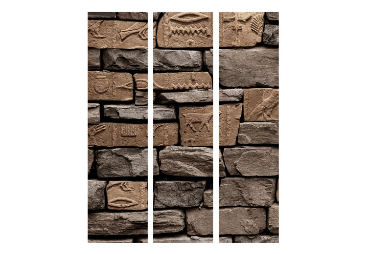 Room Divider Egyptian Stone - wall texture with stone bricks and carvings 133601 additionalImage 3