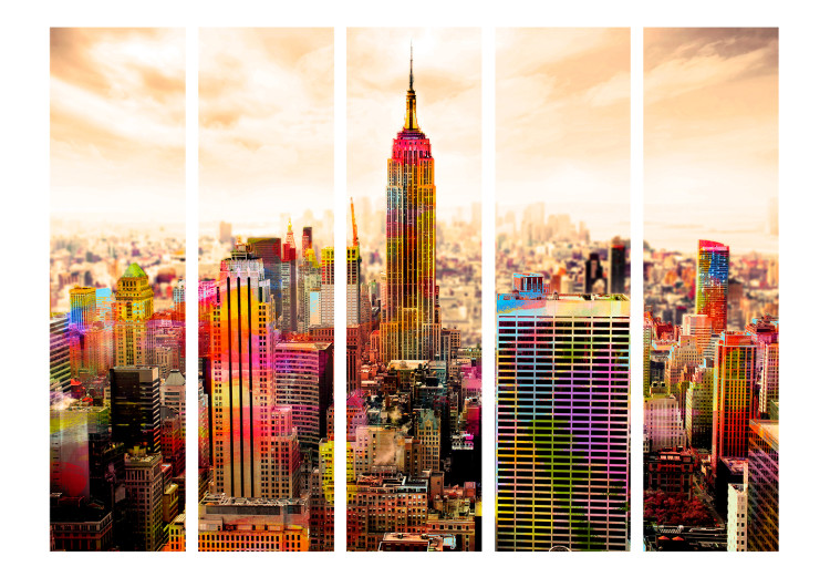 Room Divider Screen Colors of New York City III II - New York City with colorful accents 133901 additionalImage 3