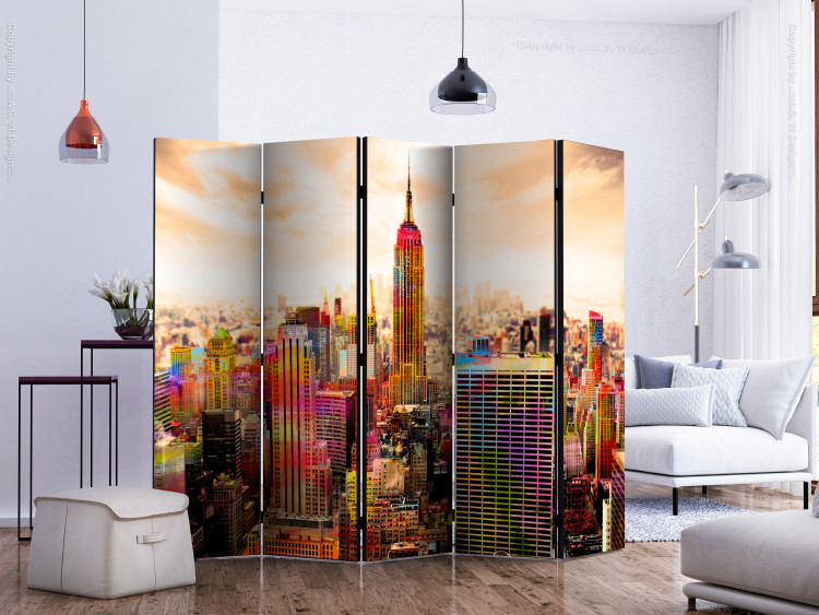 Room Divider Screen Colors of New York City III II - New York City with colorful accents 133901 additionalImage 2